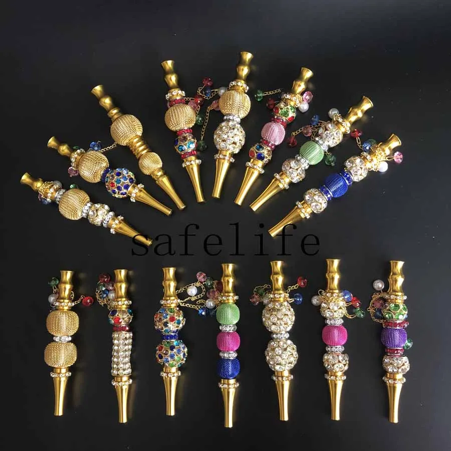 Fashion Handmade Inlaid Jewelry Alloy Hookah Mouth Tips Shisha Chicha
