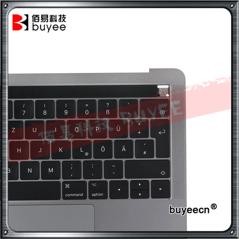 A1706 C壳+德语键盘 总成 小花 灰色 (6)