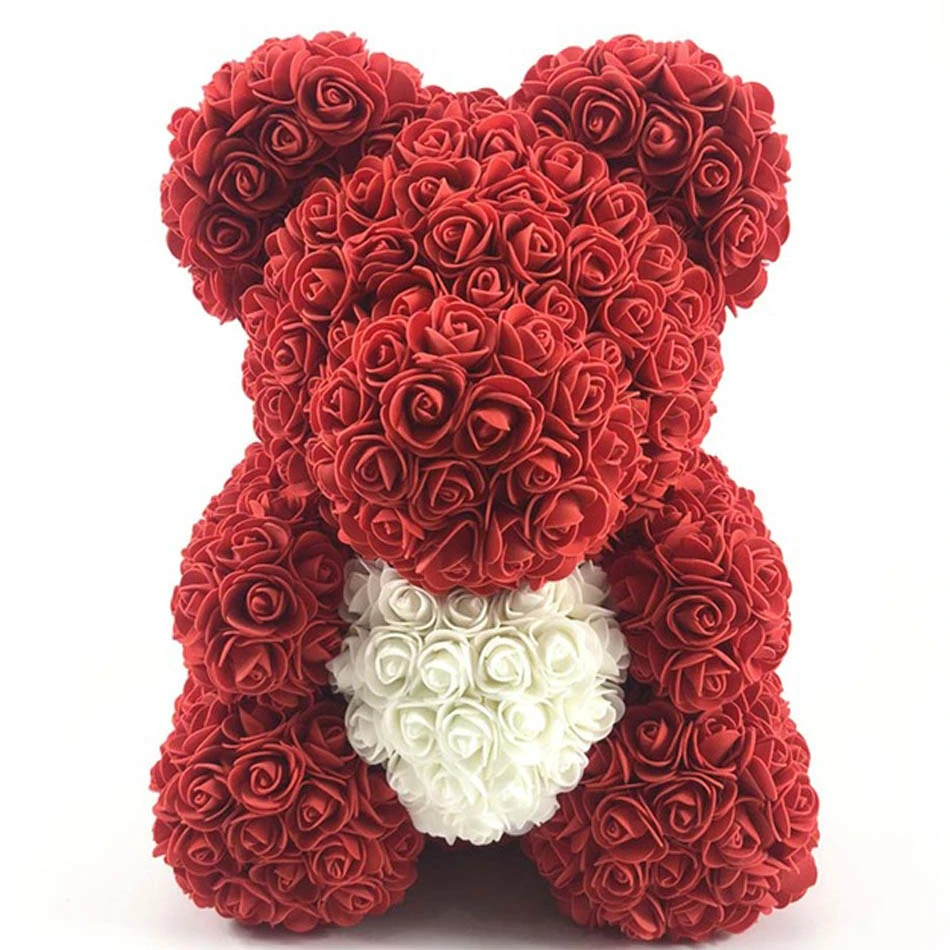 

Hot-selling 40cm Soap Foam Rose Teddy Bear Artificial Flower in Gift Box for girlfriend Women Valentines mother Day Gifts