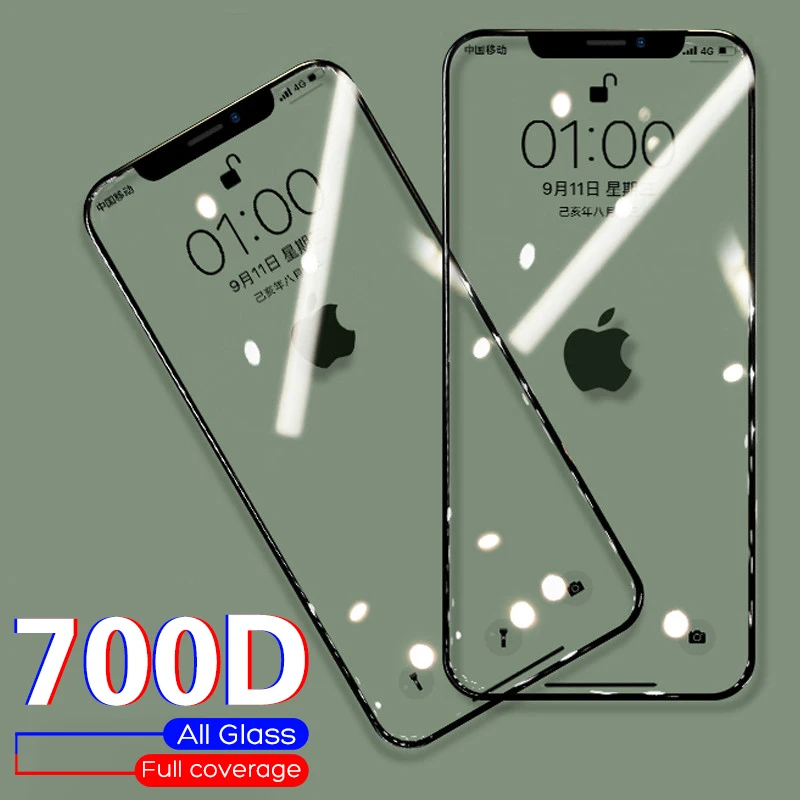 

700D Full Cover Tempered Glass For iPhone 11 Pro Max Glass X XS Max XR Screen Protector Glass On For iPhone 6 6s 7 8 Plus X Film