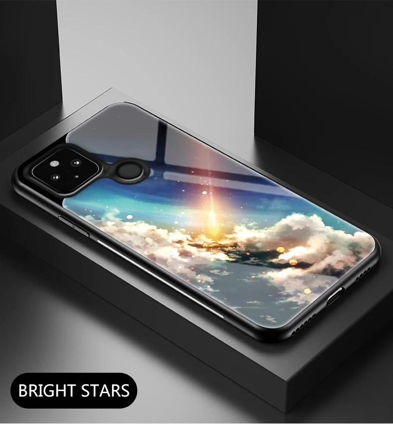 4A 3A XL Hülle XUANYAO Glas Hartschale für Google Pixel 4A 5 4 3 2 1 XL Case Cover Silikon Soft Edge Cover Für Google 5_voghion.com