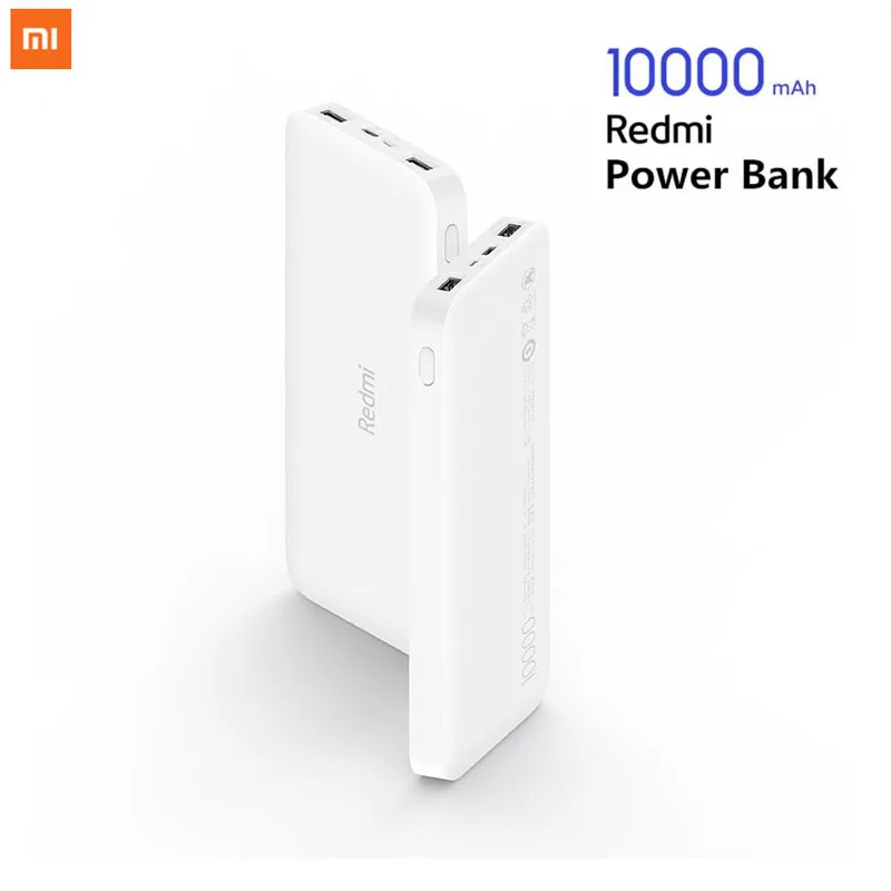 Xiaomi портативная Внешняя батарея 10000 мАч Redmi Power Bank Dual USB быстрая зарядка Powerbank для