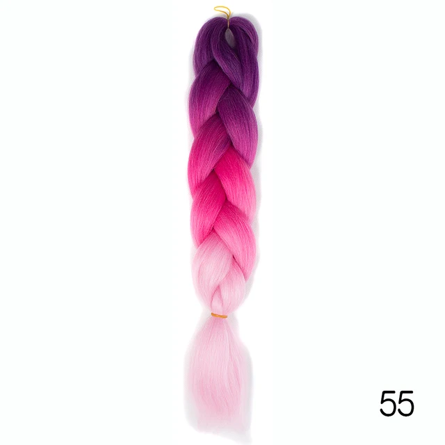Hair Braid Synthetic Jumbo False Braid Pre Stretched Afro Wholesale Ombre Braiding Hair Extensions  Color Dreadlocks M1b/red