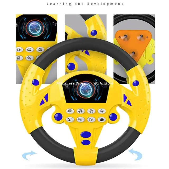Baby Toys Copilot Steering Wheel  Simulated Racing Driver for Children Positive Dropship 4