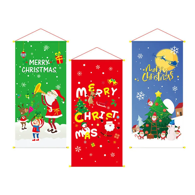 Lychee двухсторонние садовые флаги серии Merry Christmas льняные баннеры вечерние баннеры флаги DIY праздничные украшения аксессуары