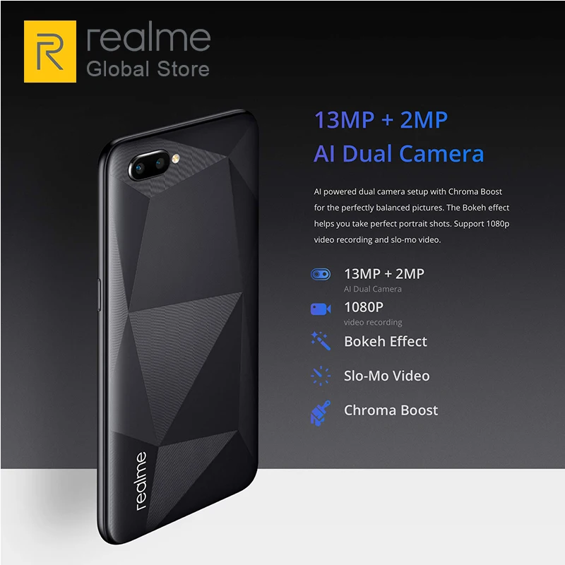 Глобальная версия OPPO realme C2 3 ГБ ОЗУ 32 Гб ПЗУ MediaTek Helio P22 полноэкранный массивный 4000