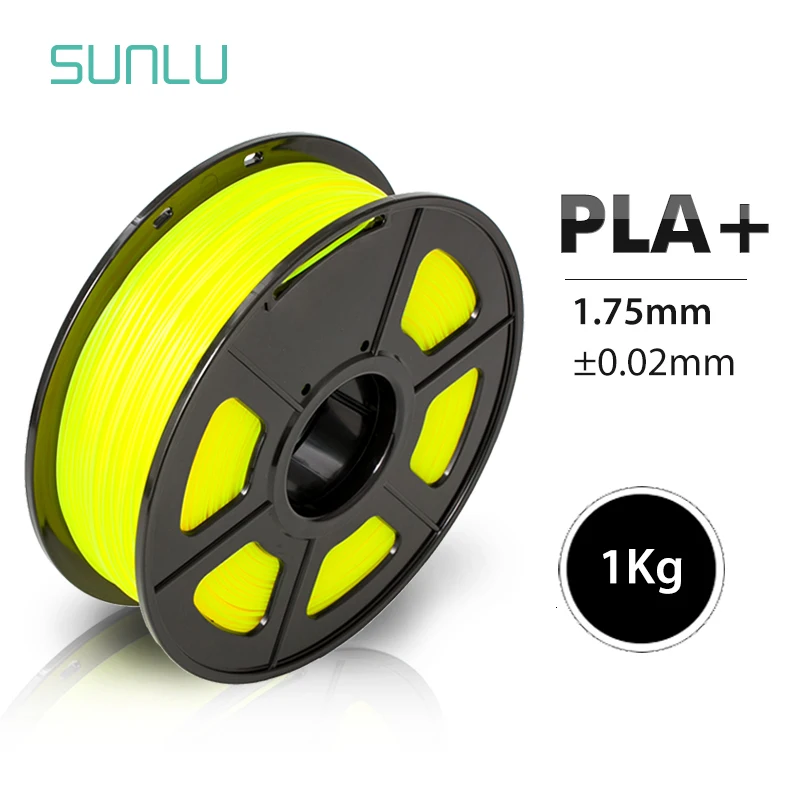 SUNLU PLA Plus 1,75 мм 1 кг нить для 3d принтера пластиковая PLA Plus точность измерения+/-0,02 мм нить для 3D печати - Цвет: PLA Plus Yellow