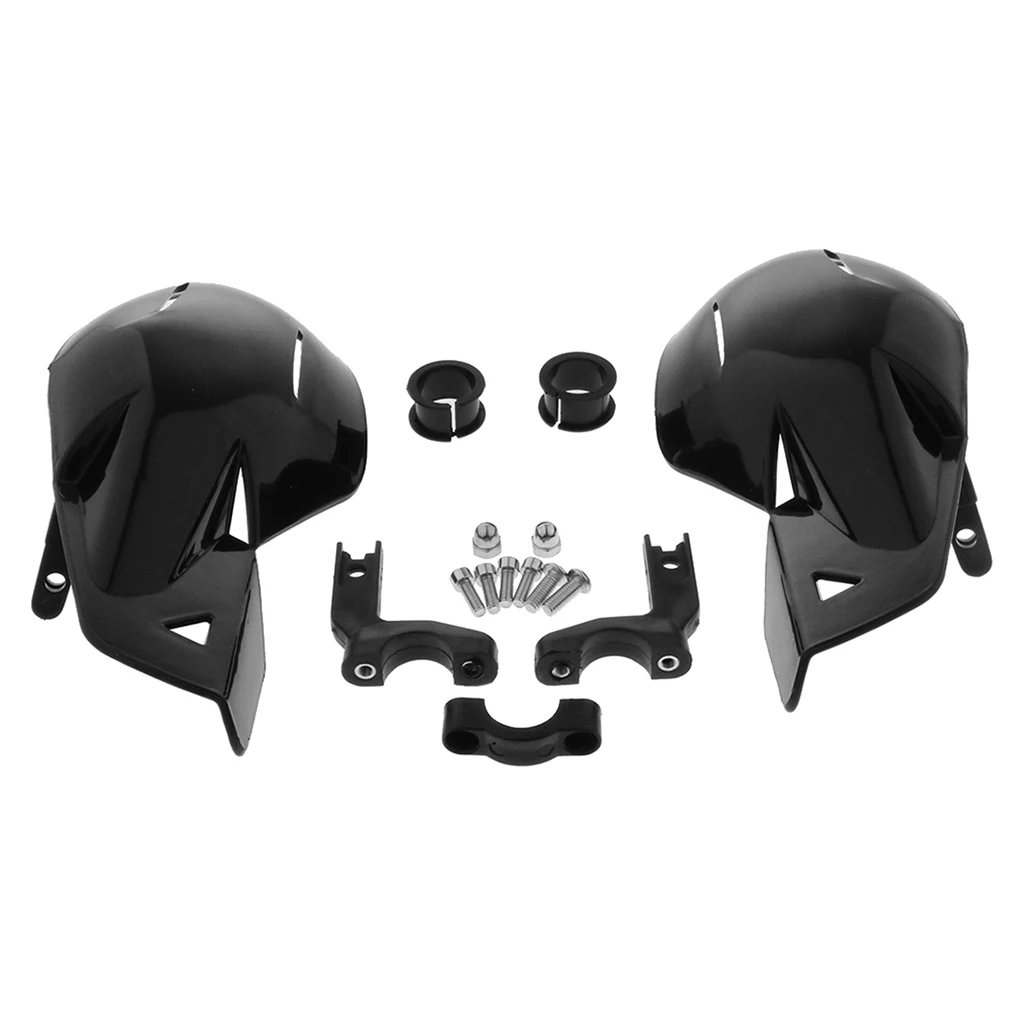 Motorcycle Hand Guards Handlebar Hand Protection Cover Brush Bar Protector for Motocross Supermoto Racing Dirt Bike ATV (Black)