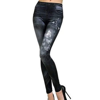 

Imitation Jeans Leggins Women One Size Fashion Slim Thin Nine Leggings Autumn Thin Nine Pants Femme