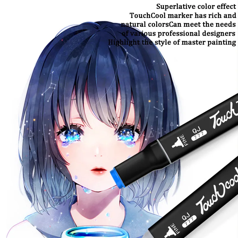 2019 New Painting Design Double Head Mark Note Pen Set Office Supplies Party Holiday DIY Decoration Prop #4E03 (7)