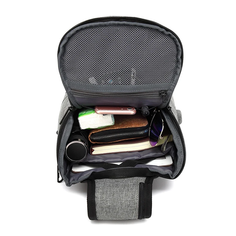 BAIBU Противоугонная мужская сумка на плечо, повседневные сумки через плечо для мужчин, Водонепроницаемая USB зарядка, слинг, сумка-мессенджер, iPad, нагрудная сумка для мужчин
