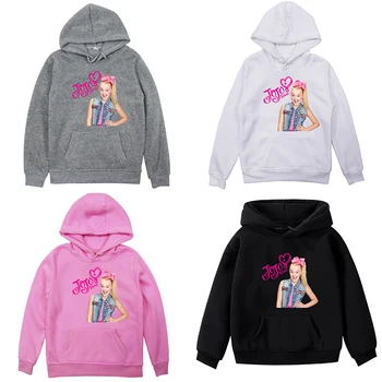 

Jojo Siwa Kids Hoodie Fashion Casual Boys Girls Long Sleeve Cotton Velvet Hoodies Sweatshirts Tops Christmas Outwear Pullover
