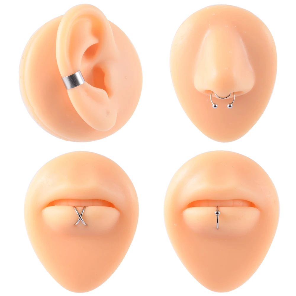 Nose Rings Piercing Jewelry Body Piercing Earrings Ear Piercing Jewelry Metal Jewelry Hoop Earrings Body Jewelry 1PC Surgical Steel Clip On Earrings Ear Helix Cartilage Conch Cuff Adjustable Size Non Pierce Lip Ring Fake