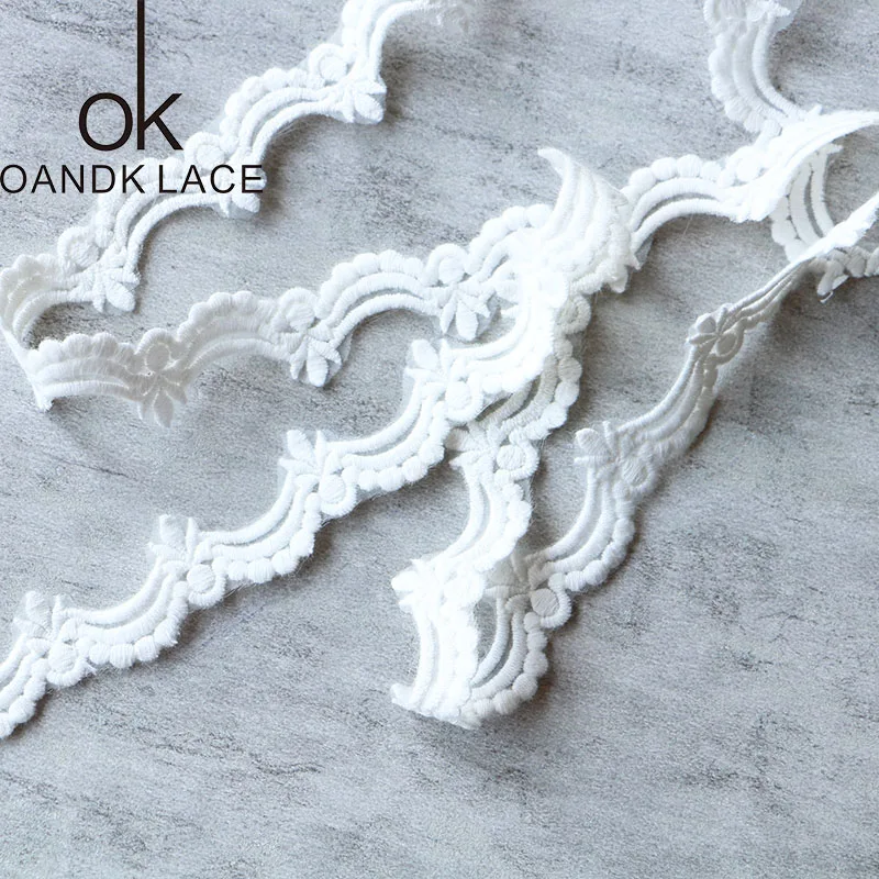 2CM 2YARD 2 ярда/Лот ручной работы кружевная отделка пэчворк материал белая кружевная лента для самодельного украшения одежды Швейные аксессуары - Цвет: 2CM 2YARD