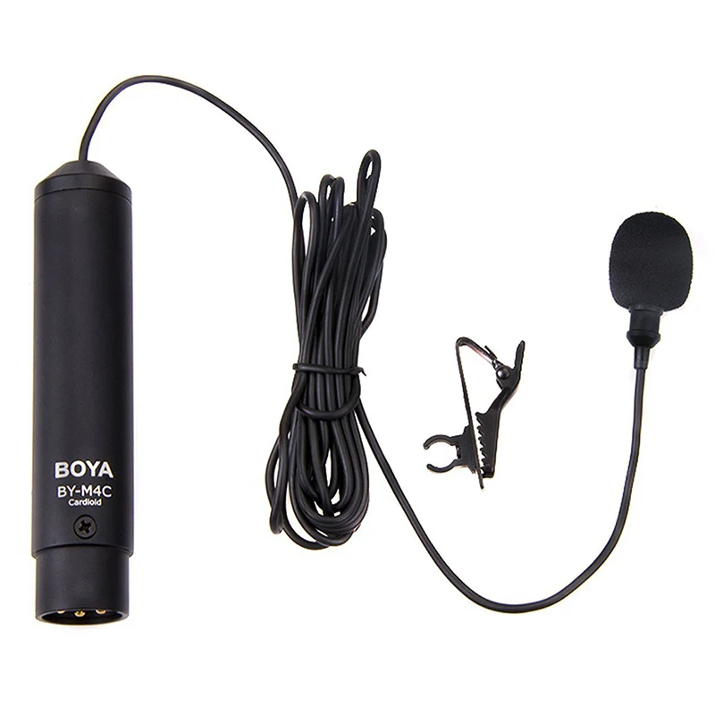 BOYA BY-M4C Phantom power Clip-On Cardioid XLR петличный miniphone для Canon sony Panasonic видеокамеры ZOOM H4n H5 H6 TASCAM Audi
