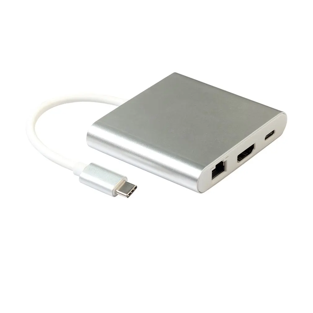 Тип-c к Hdmi 4 K конвертер 4 Rj45 Usb 3,0 Usb 3,1 в 1 Usb-C многофункциональный удлинитель usb-хаб 3,1 для Macbook Hdtv Chromebook