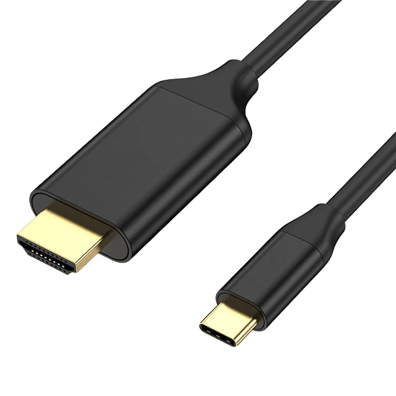 

Type-C to HDMI Cable 4K 60 Hz TYPE C Display Port Cable Adapter for HP Laptop, Montor PS176 Black 1.8M