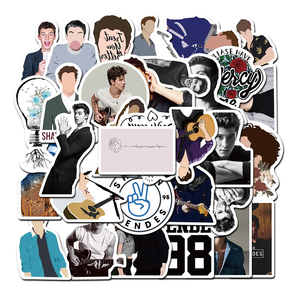 25/50 шт. Канада певец Shawn Mendes граффити наклейки Водонепроницаемый ПВХ наклейка для