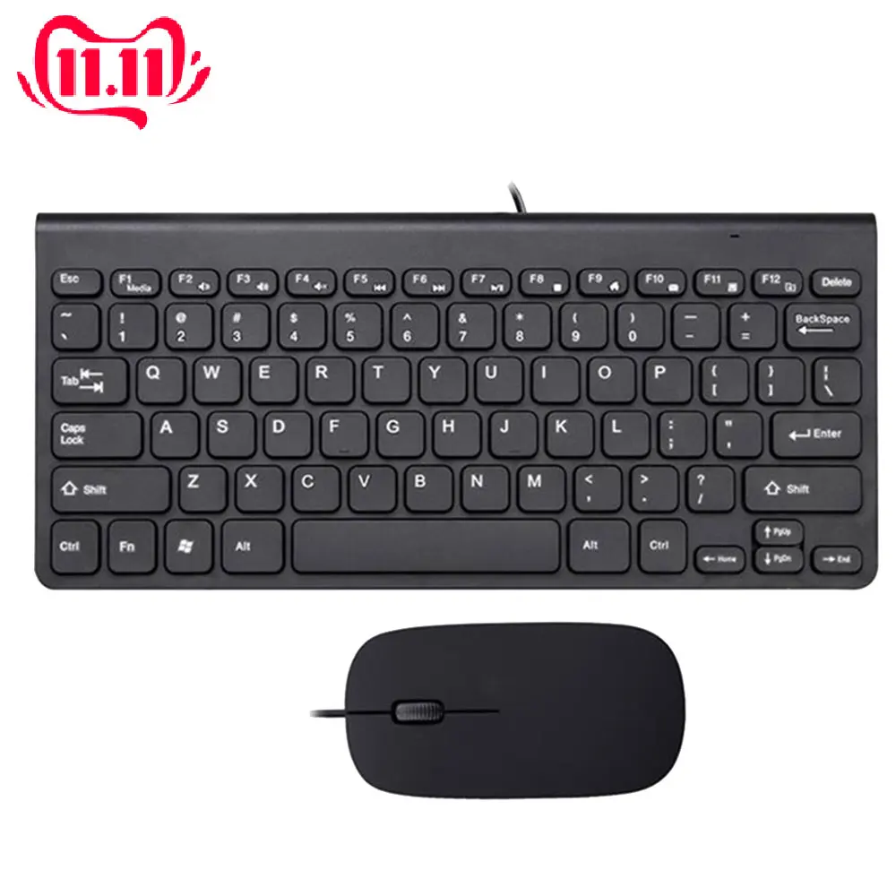 

Desktops Computer Laptop PC Mouse And Keyboard Set Kit Travel Portable Ultra Thin USB Wired Mouse and keyboard Combo 2019 New