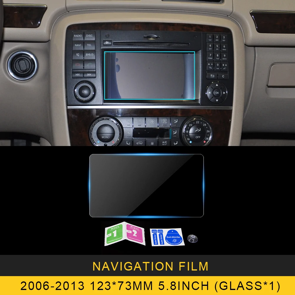 2006-2013 123x73mm Для Mercedes-Benz R Class W251 V251 2006- Автомобильная навигационная пленка gps монитор экран защитное стекло закаленная пленка наклейка - Название цвета: 2006-2013 123x73mm