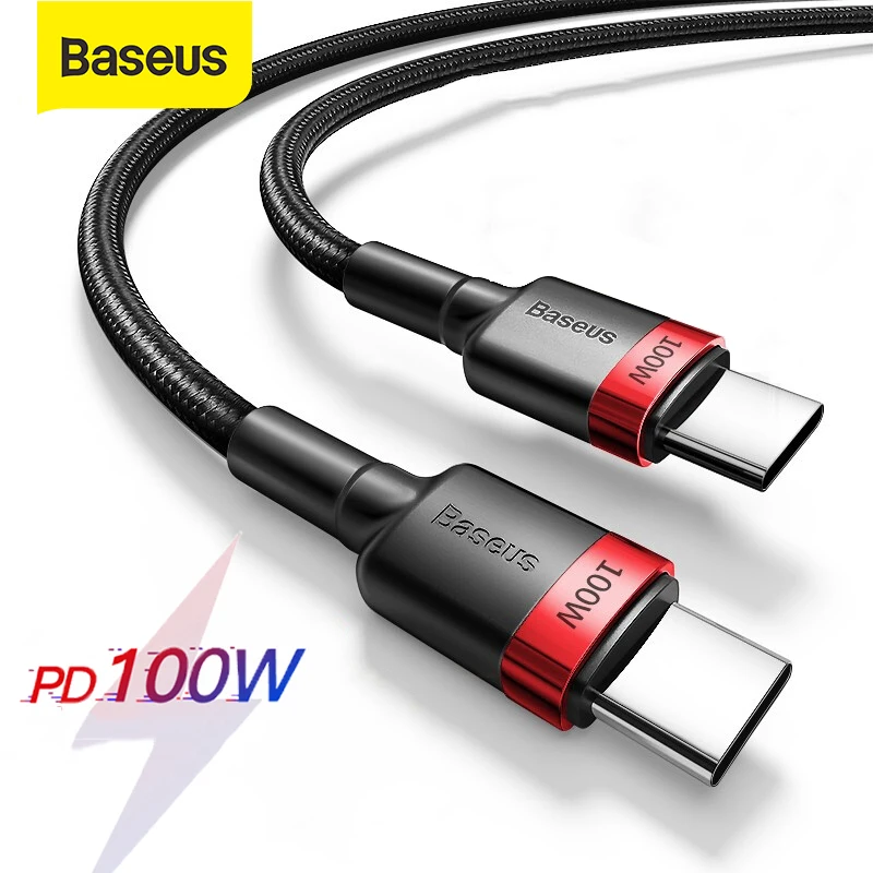  Baseus USB Type C к USB Type C кабель 5A 60 Вт/100 Вт PD Быстрая зарядка 4,0 Type c кабель для Samsung Xiaomi Redmi Note 10 Pro Macbook 