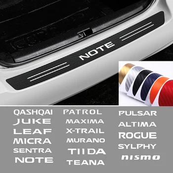 

Car 3D Carbon Fiber Trunk Rear Bumper Protection Sticker For Nissan Nismo Tiida Teana Skyline Juke X trail Almera Qashqai Note