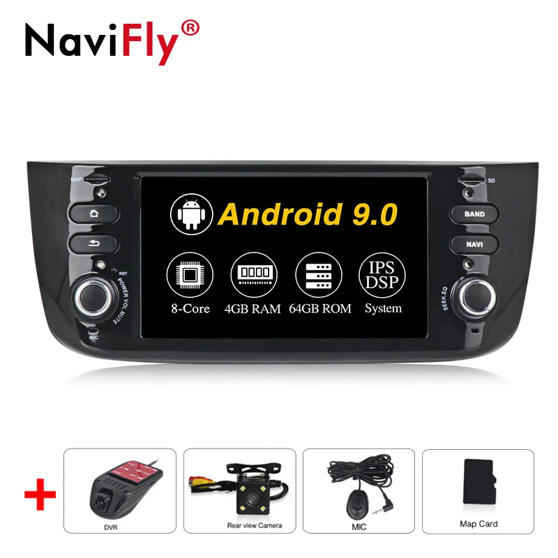 4+ 64G Android 9,0 автомобильный dvd мультимедиа палер gps для Fiat Punto 2009- Linea 2012- радио gps-навигатор RDS Авто - Цвет: 8Core Camera DVR