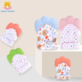 

Baby Teether Silicone Pacifier Glove Teething Nursing Silicone Chew Finger Bead