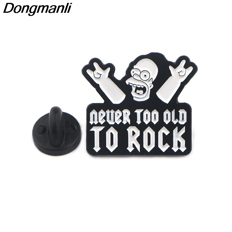 P3975 Dongmanli рок эмалированные Броши мультфильм творческие металлические броши рюкзак с нашивками сумка воротник ювелирные изделия