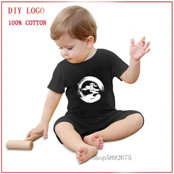 

Summer 2020 Newborn Baby Boys romper Miyagi Do Karate Bonsai Tree in Enzo Circle print natural cotton Toddler Bodysuits Outfits