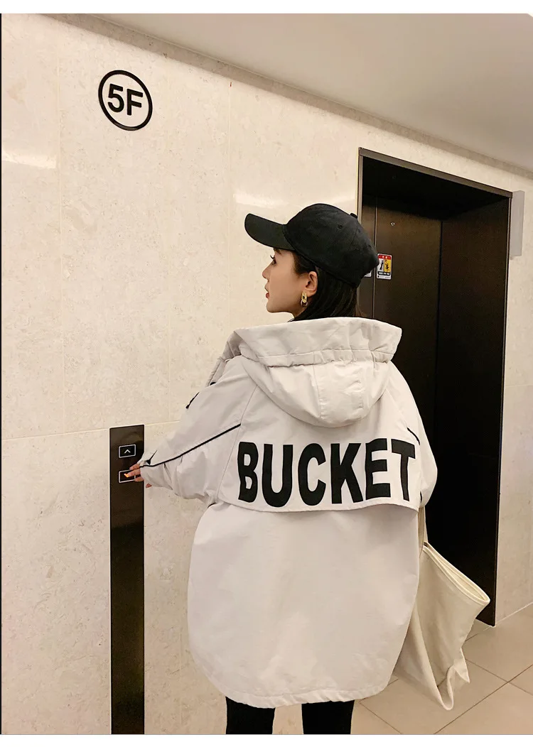 New Style down Jacket Cotton-padded Clothes Women's Large Size Casual BF Style Korean-style INS Workwear Coat Hooded Cotton-padd