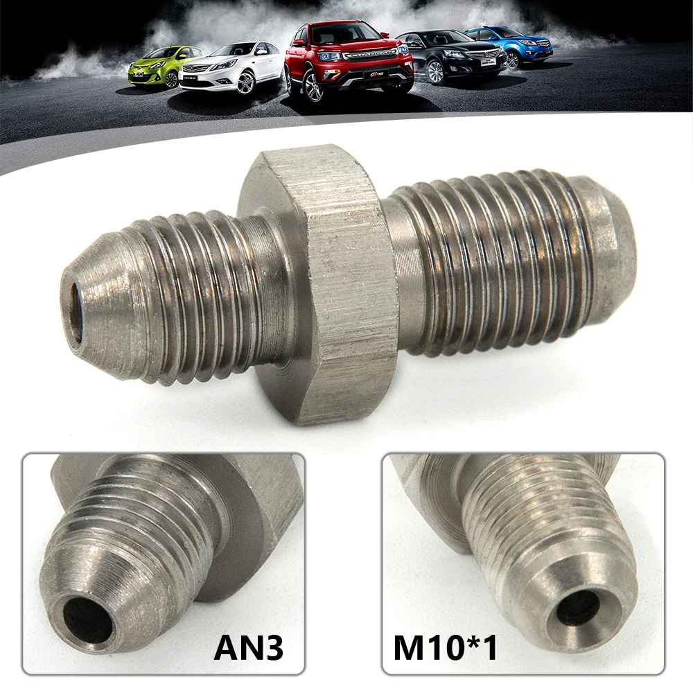 Stainless Steel M10*1 / M12*1 Metric 10mm to AN3 Brake Hose Clutch Line Oil Hose End Adapter Fitting brake oil connector brake adapter parts adapter