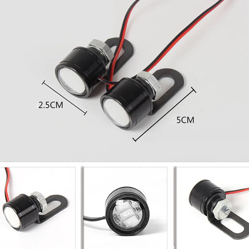 

1 Pair LED Headlight Daytime Running Light US Motorcycle Spotlight Ice Blue Lens Light
