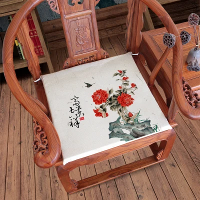 style 6 Подушка для дивана, стула, дивана, с принтом цветов, новинка, китайский обеденный стул, кресло, подушка для сиденья, хлопок, лен, для дома, офиса, подушки для сидений - Цвет: style 6