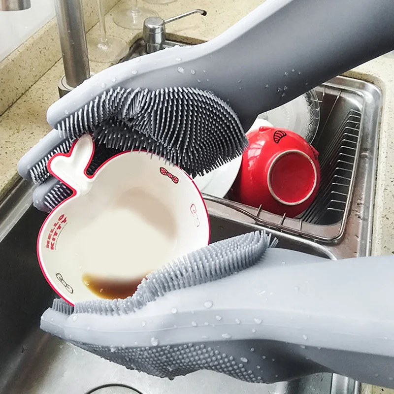 1 пара прочная щетка для домашних животных волшебные перчатки волшебные силиконовые перчатки Чистящая Щетка скраб перчатки для мытья автомобиля