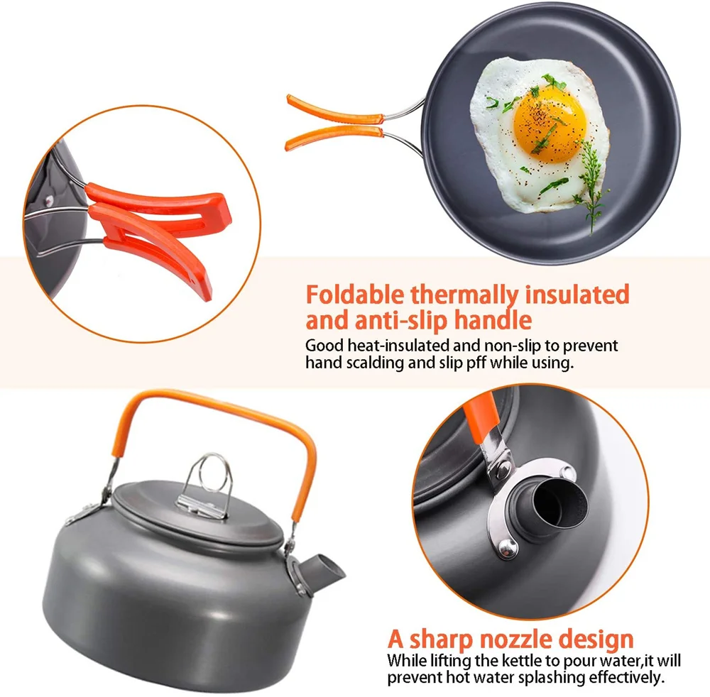 Ensemble Ustensiles Camping Berglander - Cuillères, Couteaux, Assiettes, Tasses En Acier Inoxydable - 4 Personnes