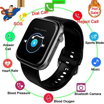 

2020 Man Woman Smart Watch Blood Oxygen Sports Fitness Tracker Smartwatch Connected Bluetooth Camera Bracelet For Apple Android