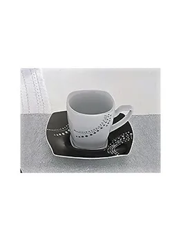 

Coffee cups Millepy gray Bouquet 6 PCs with saucers
