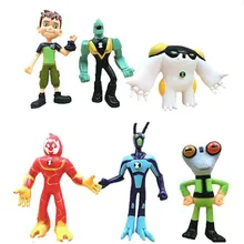 1 pçs dos desenhos animados alien force boy 10 pvc modelo omnitrix quatro braços heatblast wildmutt atualizar estátua coleção presente do miúdo brinquedo