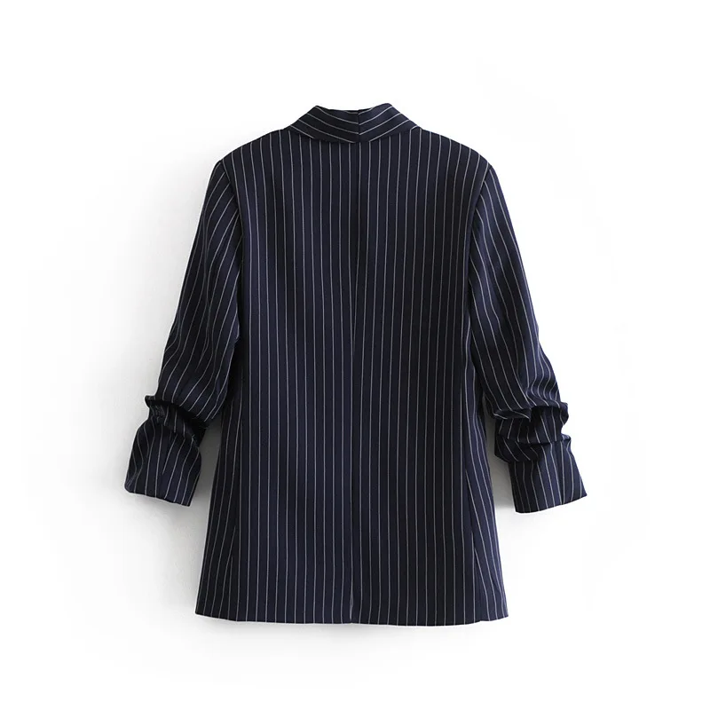 2019 autumn women's suit new Korean version of the female blazer commuter striped cuffs fold small suit female 2019 autumn women's suit new Korean version of the female blazer commuter striped cuffs fold small suit female