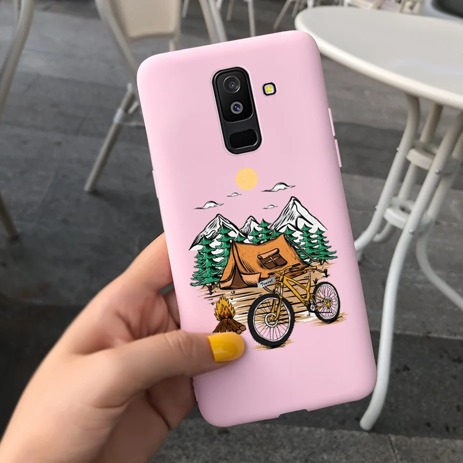 For Samsung Galaxy A6 Plus 2018 Case Cute Candy Painted Cover For Samsung A6 2018 A600F Soft Silicone Case For Samsung A6+ A605F mobile phone cases with card holder Cases & Covers