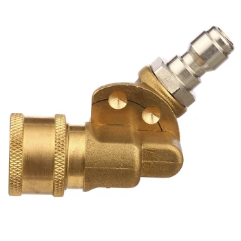 

Quick Connecting Pivoting Coupler For Pressure Washer Spray Nozzle, Cleaning Hard To Reach Areas, 4500 Psi, 1/4 Inch, Updated 90