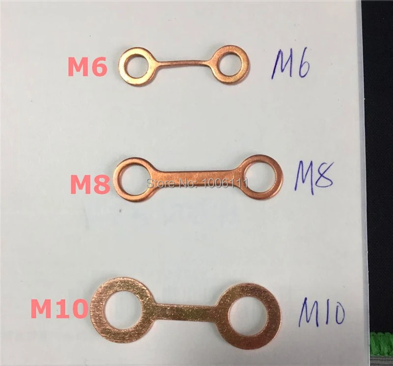 Common Rail Tube Diesel Oil Return Piep Seal Ring Washer Gasket M6 M8 Pipe Copper Clamp Pad