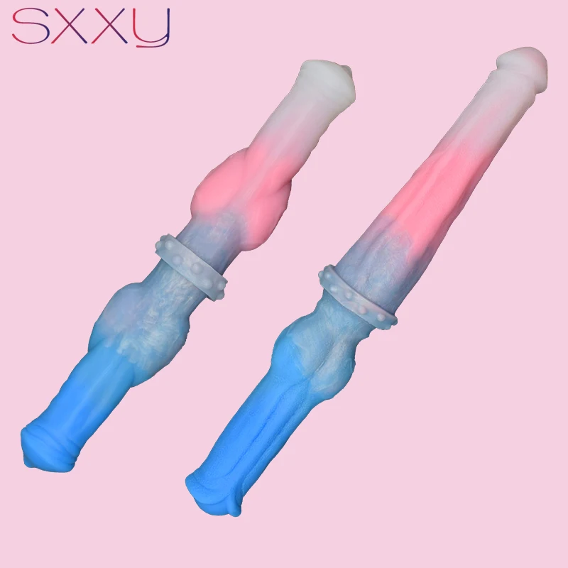SXXY огромная собака лошадь комбинированный двойной фаллоимитатор Двойное