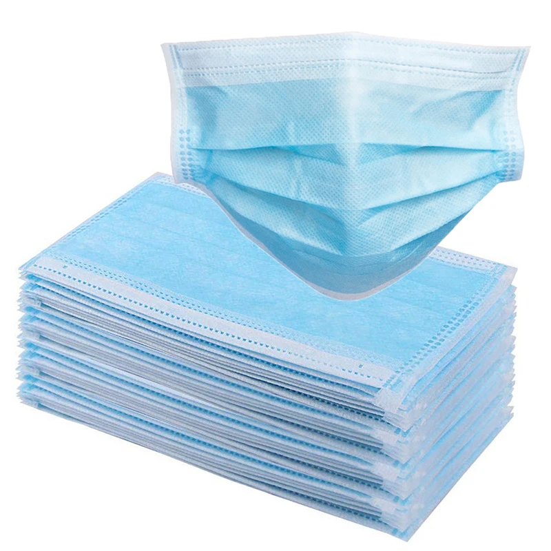 

50 Pcs Face Mouth Anti Virus Dust Mask Disposable Protect 3 Layers Filter Dustproof Masks Earloop Non Woven Mouth Masks