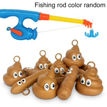 

Bath Fishing Game Toys Water Tub Kids Adults Rod Tool Set Poo Floaters