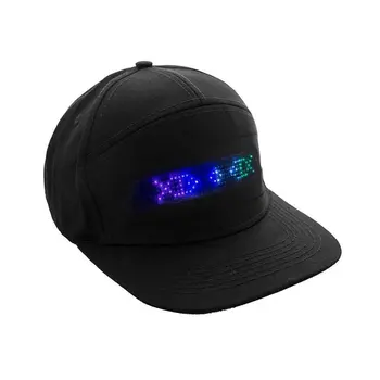 

Creative Mobile App Operation Led Lights Hip Hop Hat For Party Riding For Men Women Practical Advert Hat