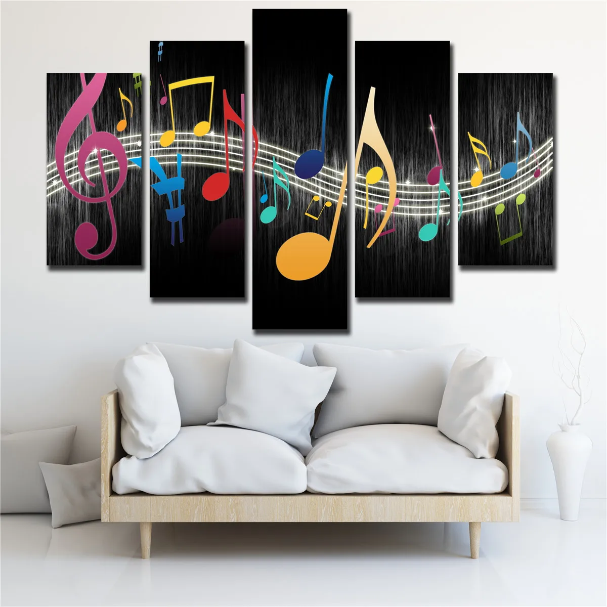 

Wall Picture On Canvas Modular Painting UNframe Music Note Nordic Posters for Living Room Wall Art Home Decor Modern Art M653