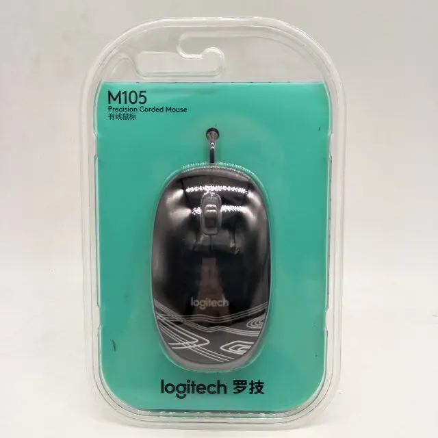 Новая оптическая проводная USB мышь logitech M105 1000 dpi для ноутбука, настольного ПК, ноутбука