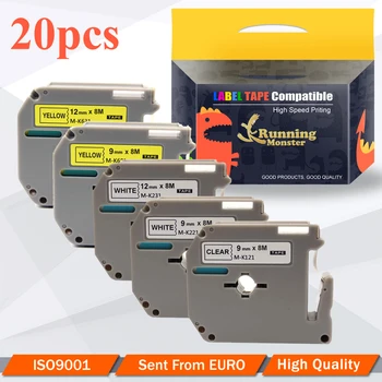 

20pcs Compatible Label Tapes MK-221 MK221 MK121 MK231 MK631 MK621 for Brother p-touch PT-55 PT-100 PT-110 Label Printer ribbon